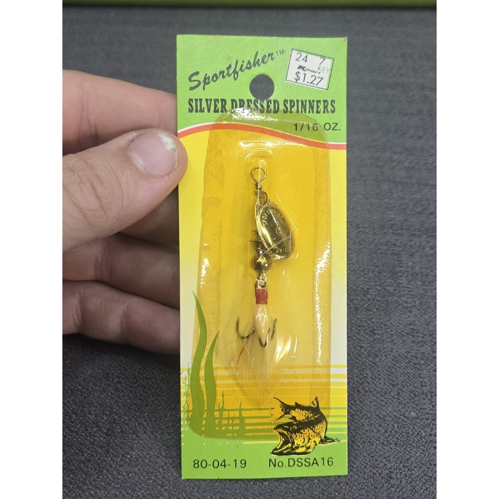 Vintage Sportfisher Silver Dressed Spinner 1/16 Oz Kmart 1983 Sealed Lure